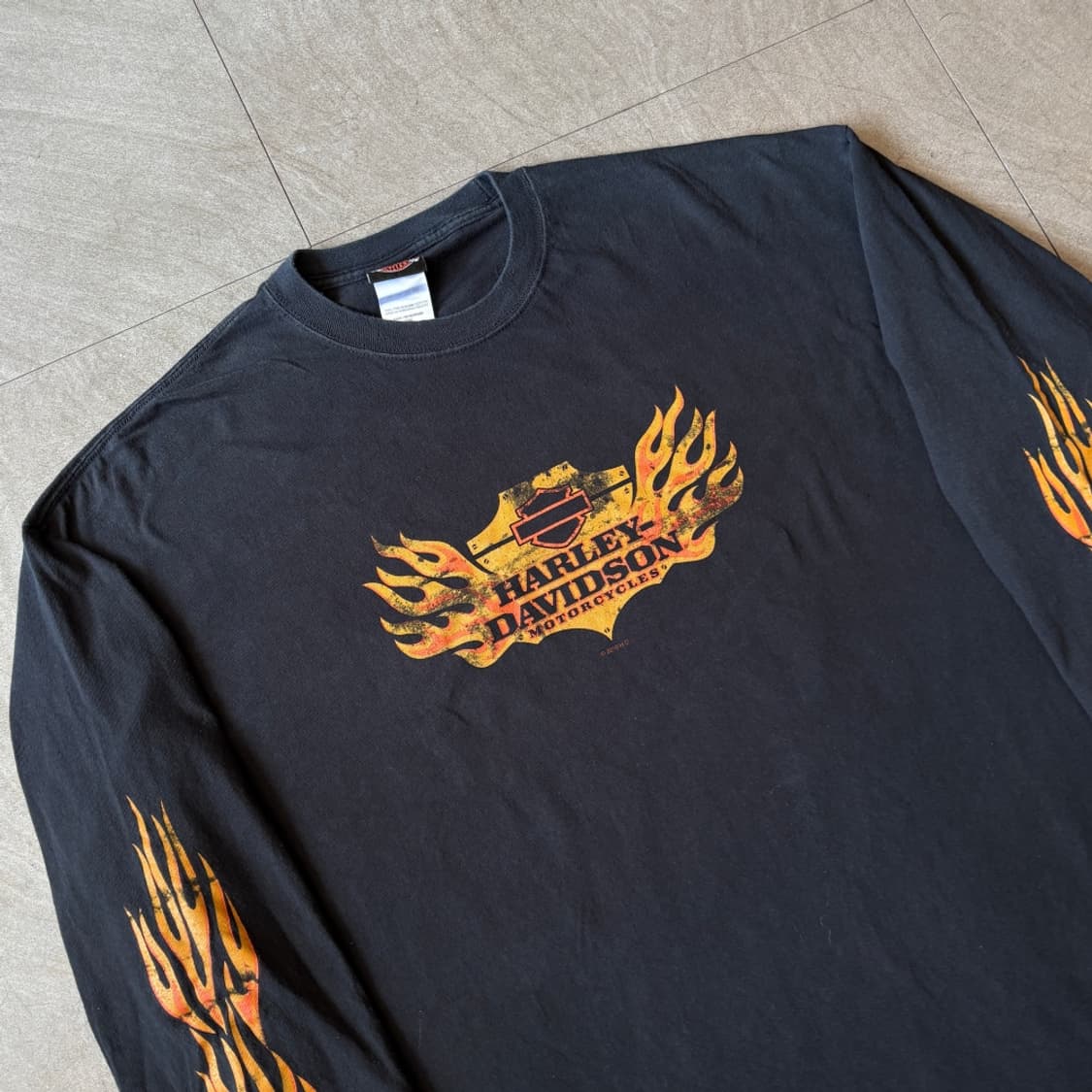 할리데이비슨 블랙 플레임 긴팔 티셔츠 롱슬리브 긴팔티 상품이미지2