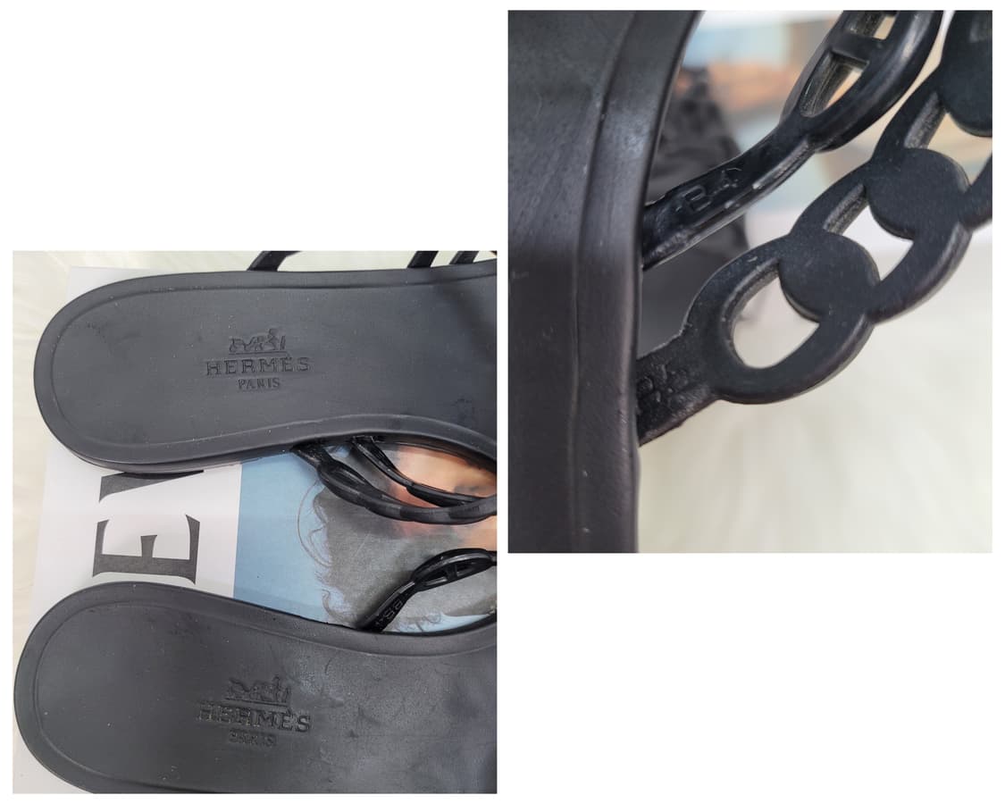 HERMÈS 에르메스 여름 고무 슬리퍼 샌들 38 235 사이즈 상품이미지8