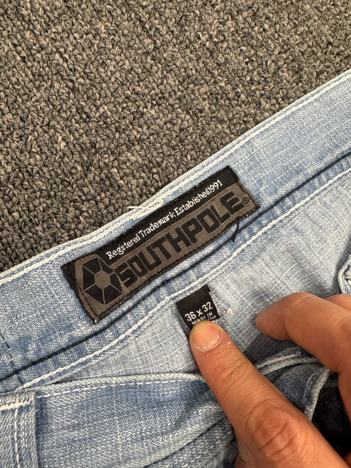 사우스 폴 빈티지 연청 올드스쿨 힙합팬츠 상품이미지3