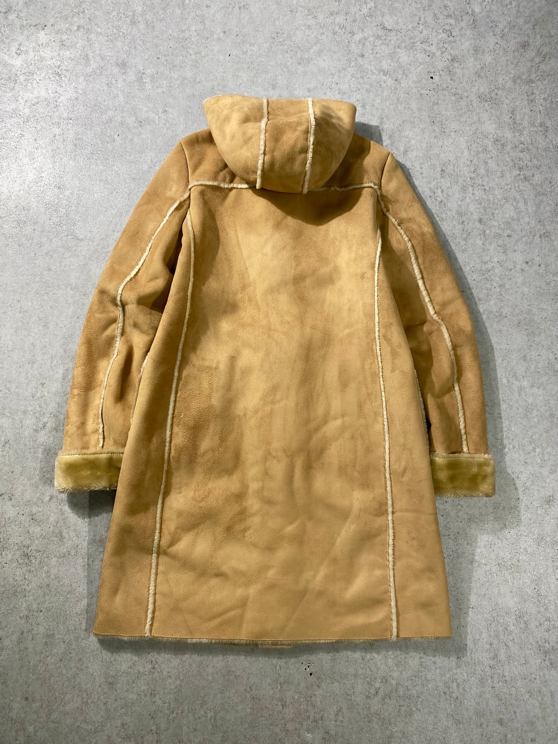 [90-95] 90-00s VELARDI 시어링 후드 더플코트 상품이미지6