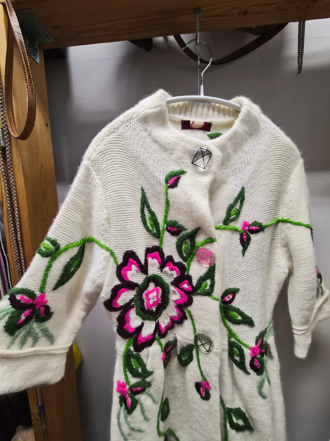 수입 입체자수 니트코트&롱가디건 2.수입 진주 레이스 샤 스커트 상품이미지2