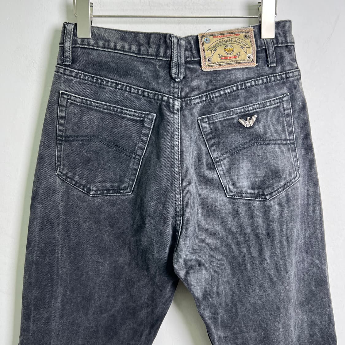 아르마니 진스 몰스킨 블랙 데님 팬츠 32 상품이미지7