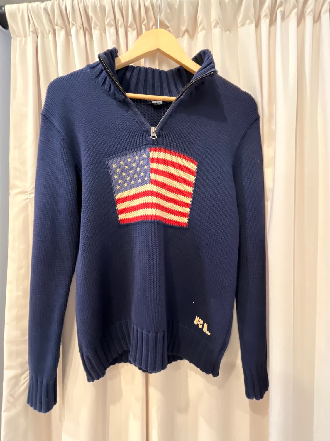 폴로 랄프로렌 성조기 쿼터집업 55-66 상품이미지1