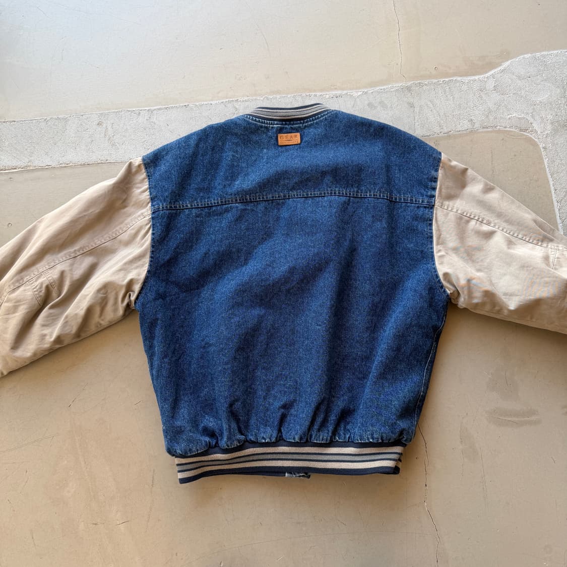 90s 기어 포 스포츠 데님 바시티 자켓 상품이미지5