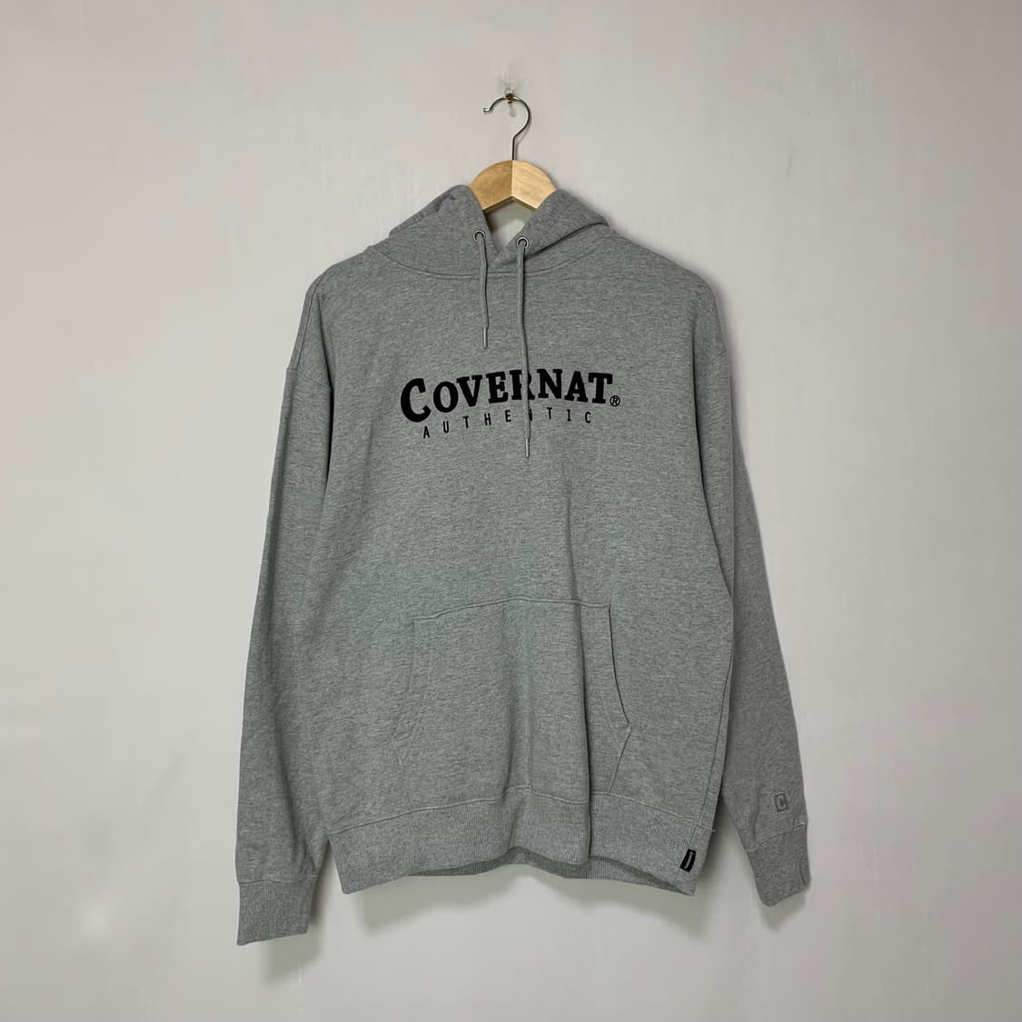 커버낫 빈티지 로고 후드티 그레이 S 남녀공용 상품이미지1