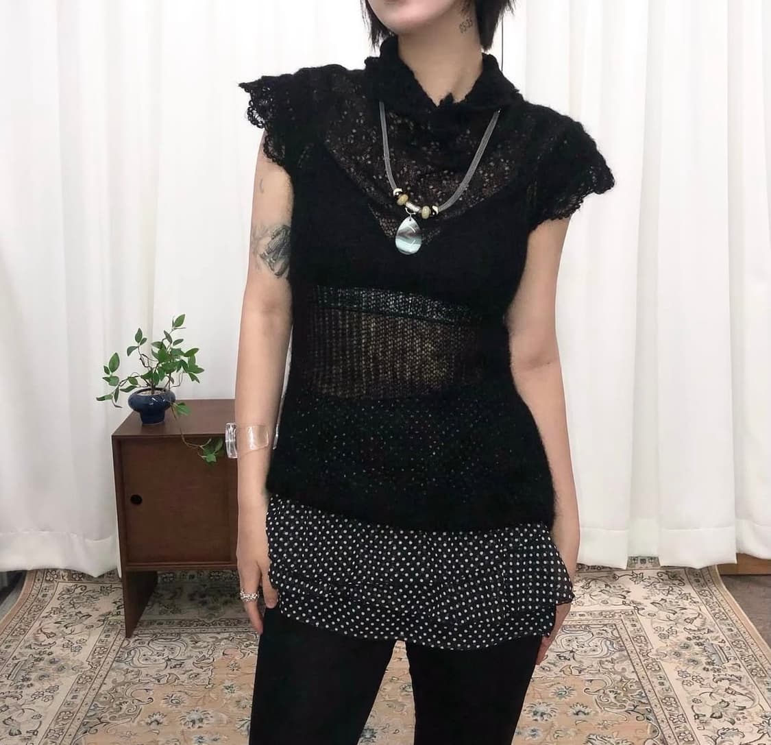 모헤어 프릴 니트  상품이미지1