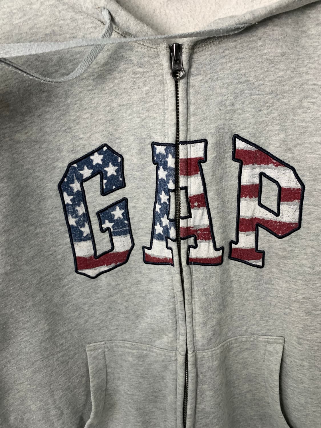 Gap 갭 성조기 그레이 후드집업 상품이미지4