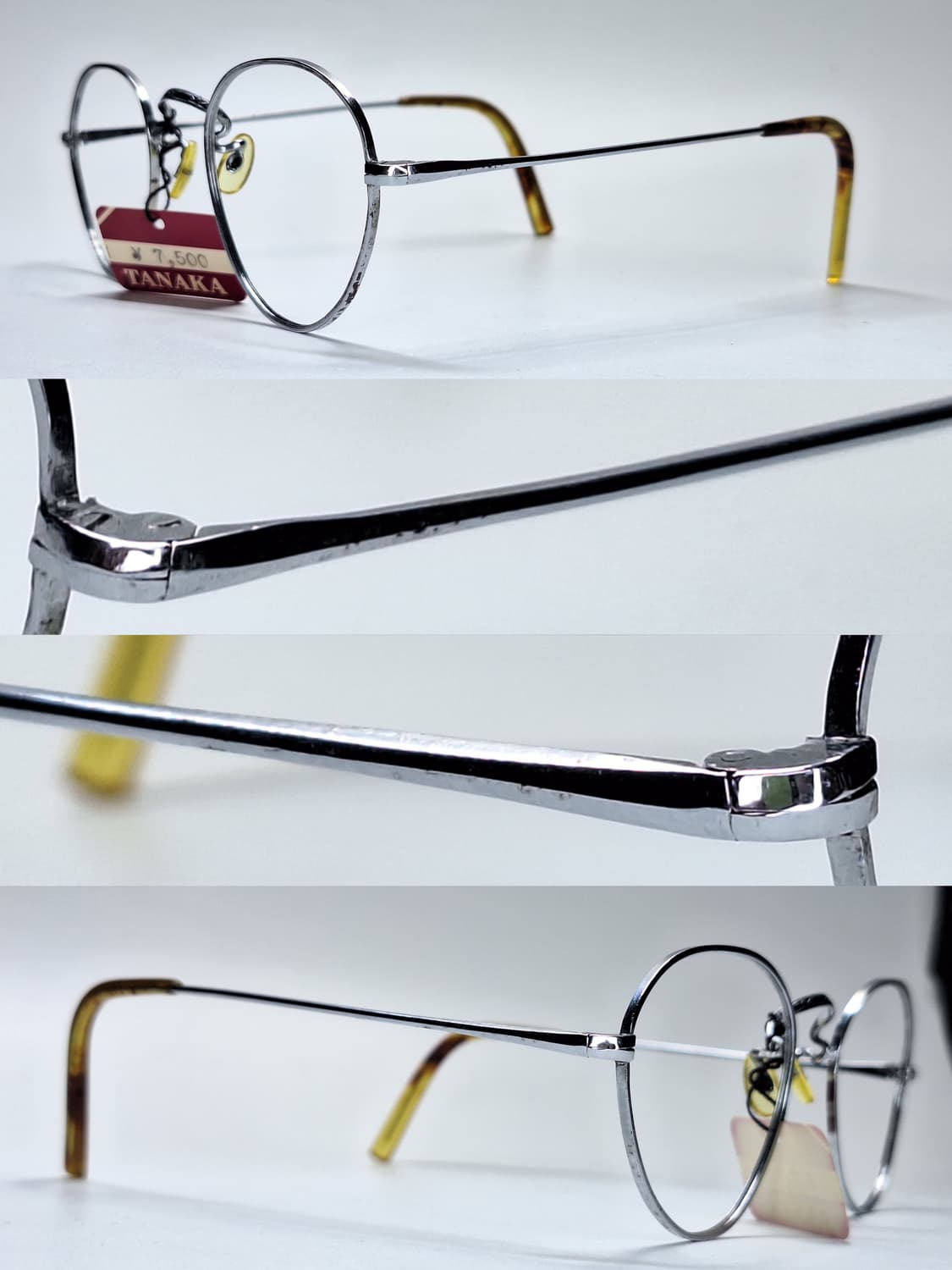 80s 일본제 빈티지 데드스톡 미사용/역삼각형 판토형 안경테 클래식 상품이미지6
