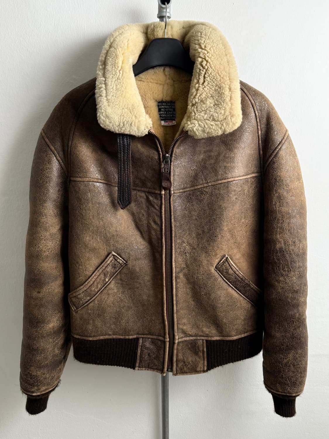 90S AVIREX SHEEPSKIN B-6 LEATHER JACKET 상품이미지1