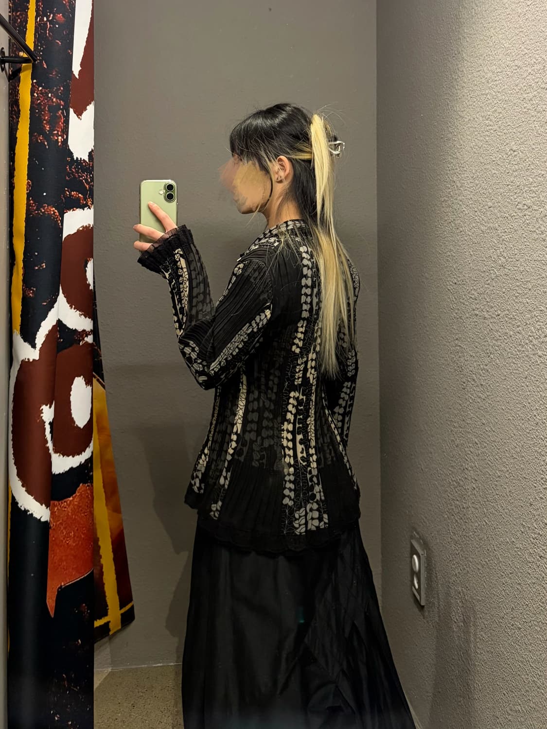 빈티지 패턴 플리츠 셔츠 상품이미지3