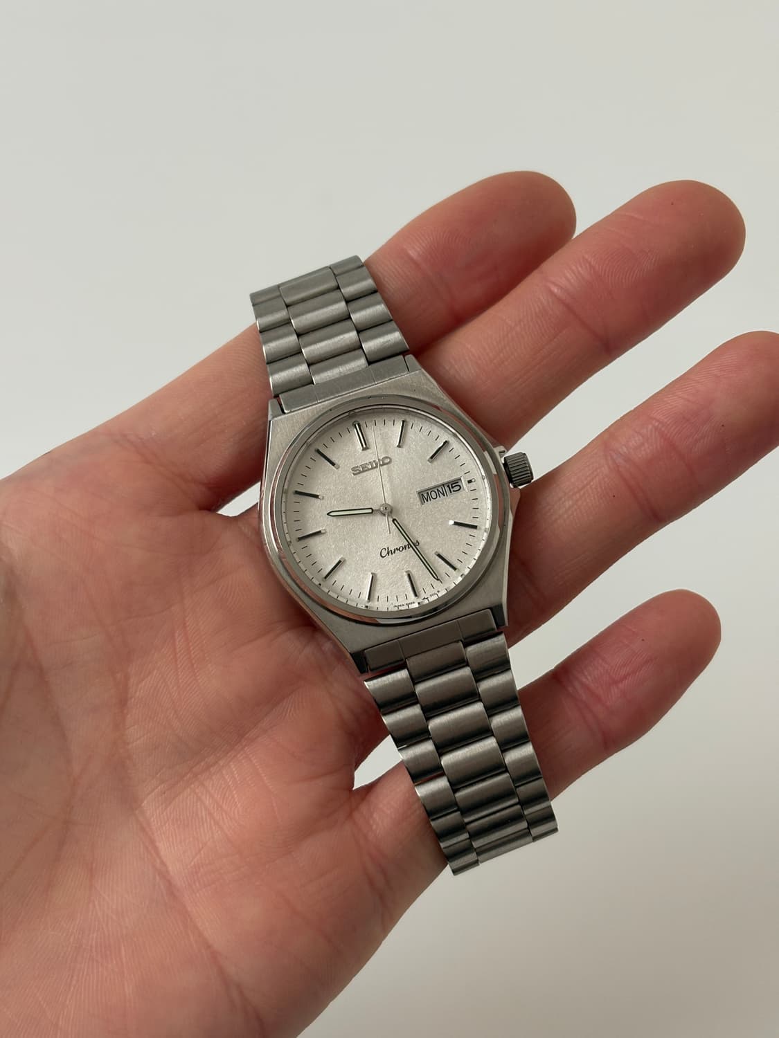 1980s Snowflake Dial Silver Quartz 상품이미지1