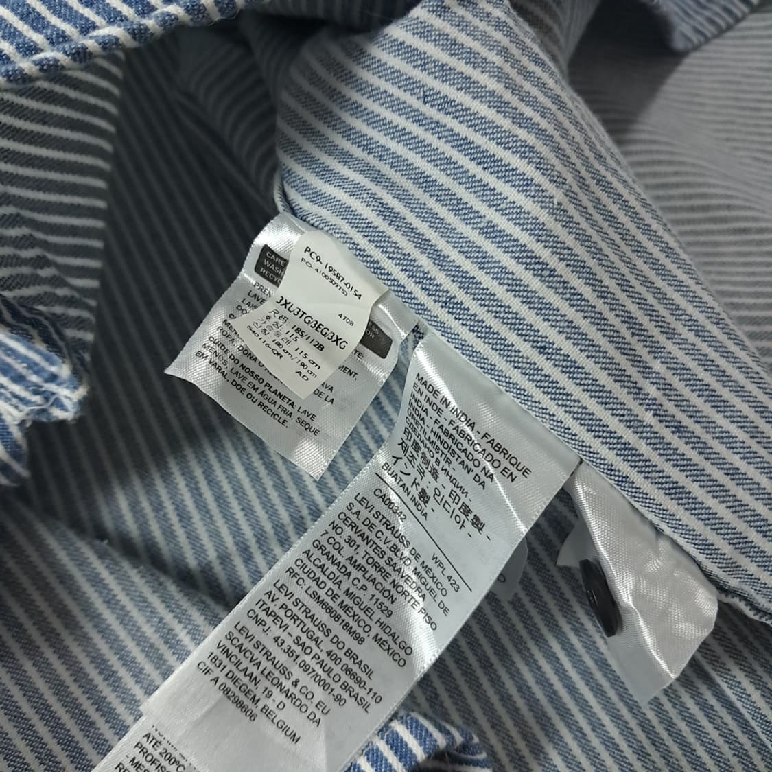 CJ325 3XL 리바이스 레드탭 히코리 워시드네이비 워크 셔츠 남방 상품이미지6
