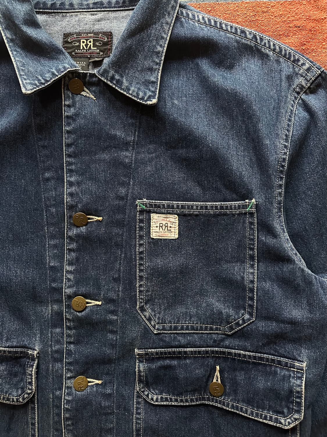 90s USA 빈티지 더블알엘 RRL 엔지니어 데님 자켓 상품이미지4