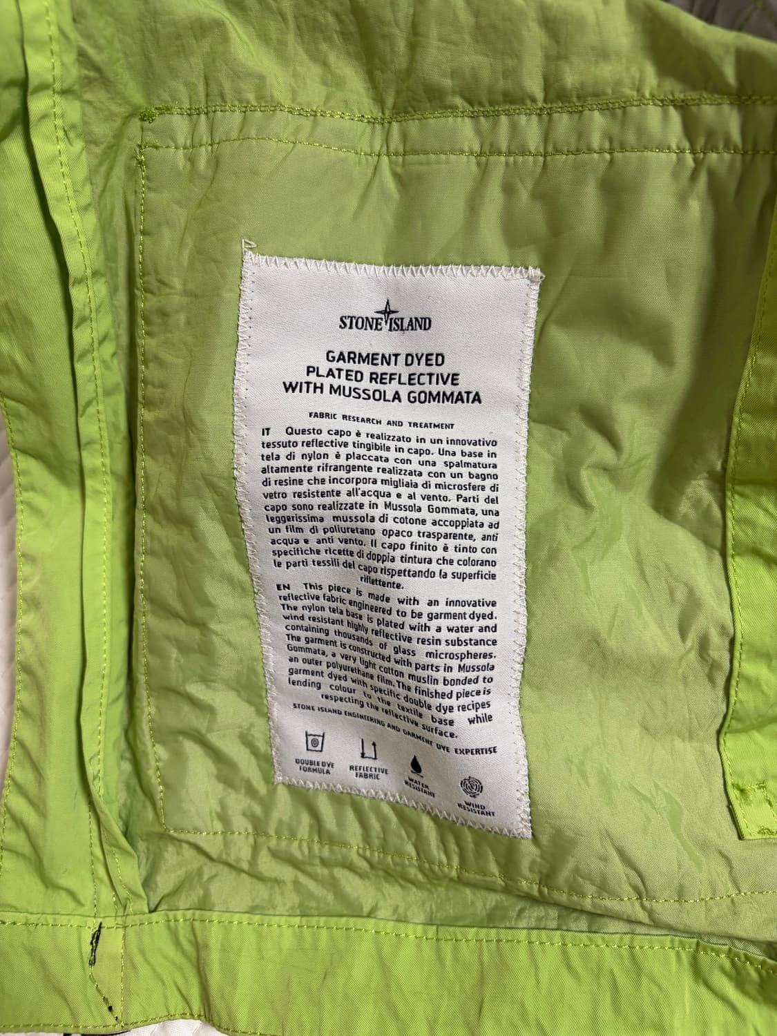 스톤아일랜드 리플렉티브 자켓 그린 상품이미지4