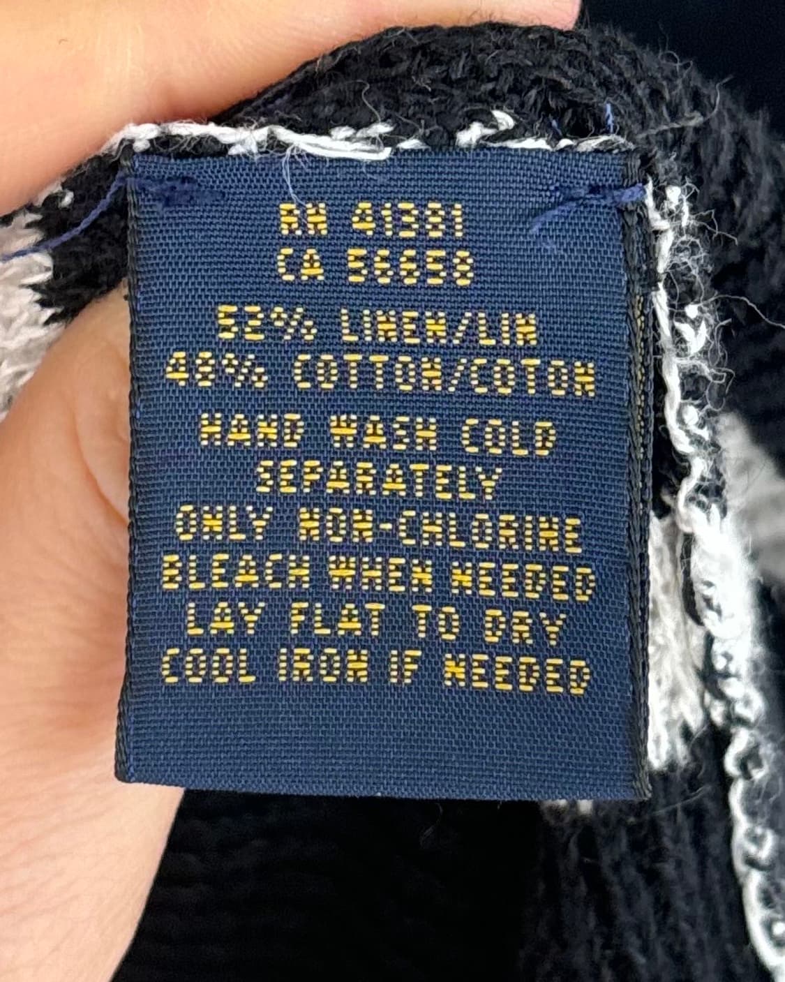 폴로 랄프 로렌 버튼 숄더 스트라이프 블랙 니트 상품이미지8