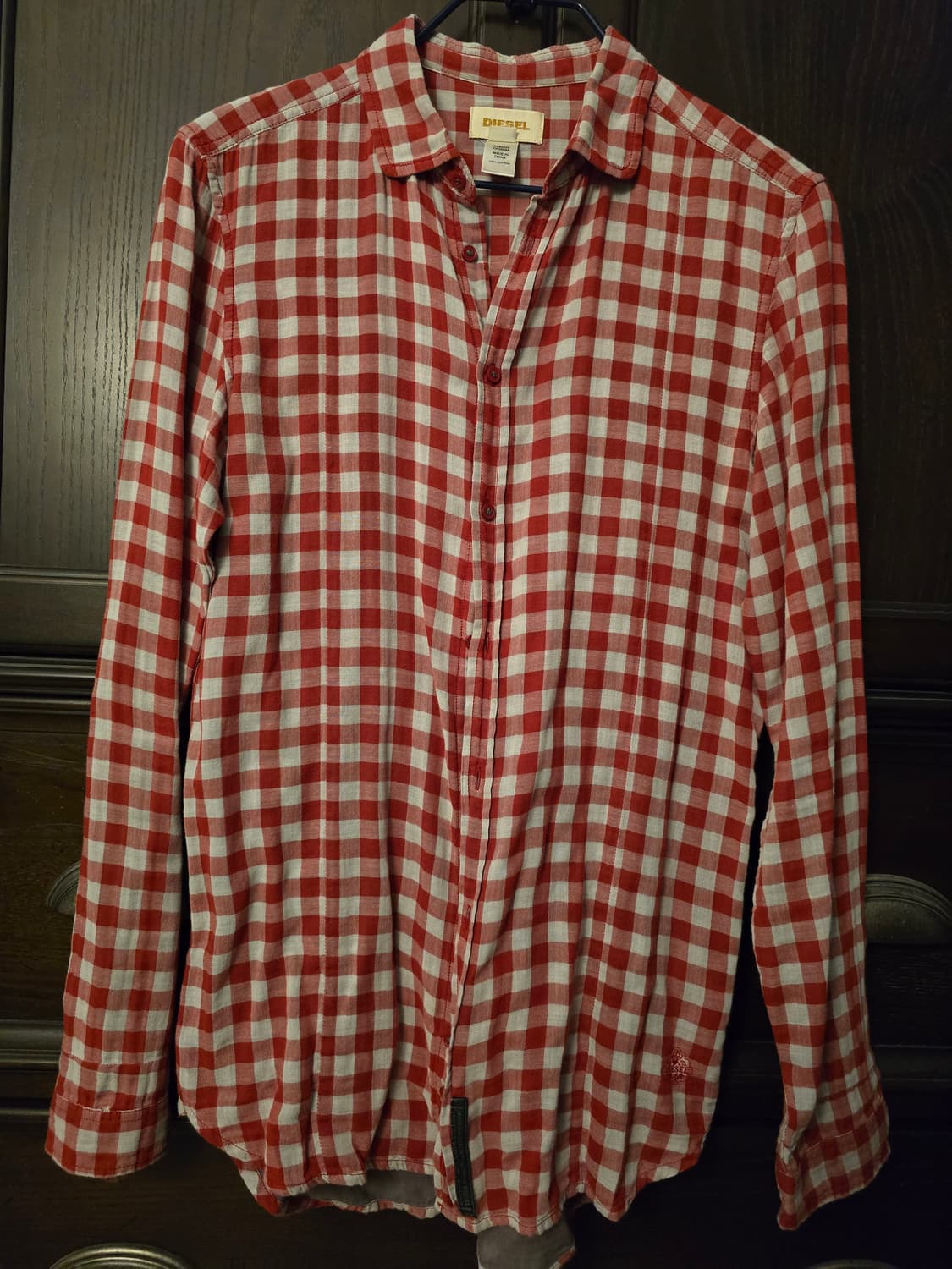 디젤 diesel 체크셔츠 s사이즈입니다. 상품이미지1