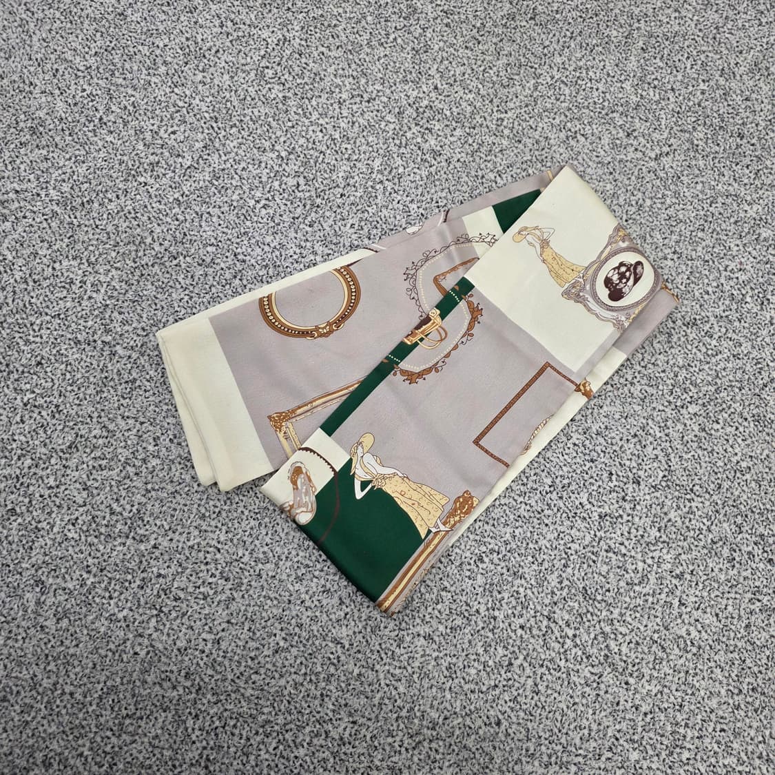 [F] 실크 배색 스카프 머플러 0203J 상품이미지1