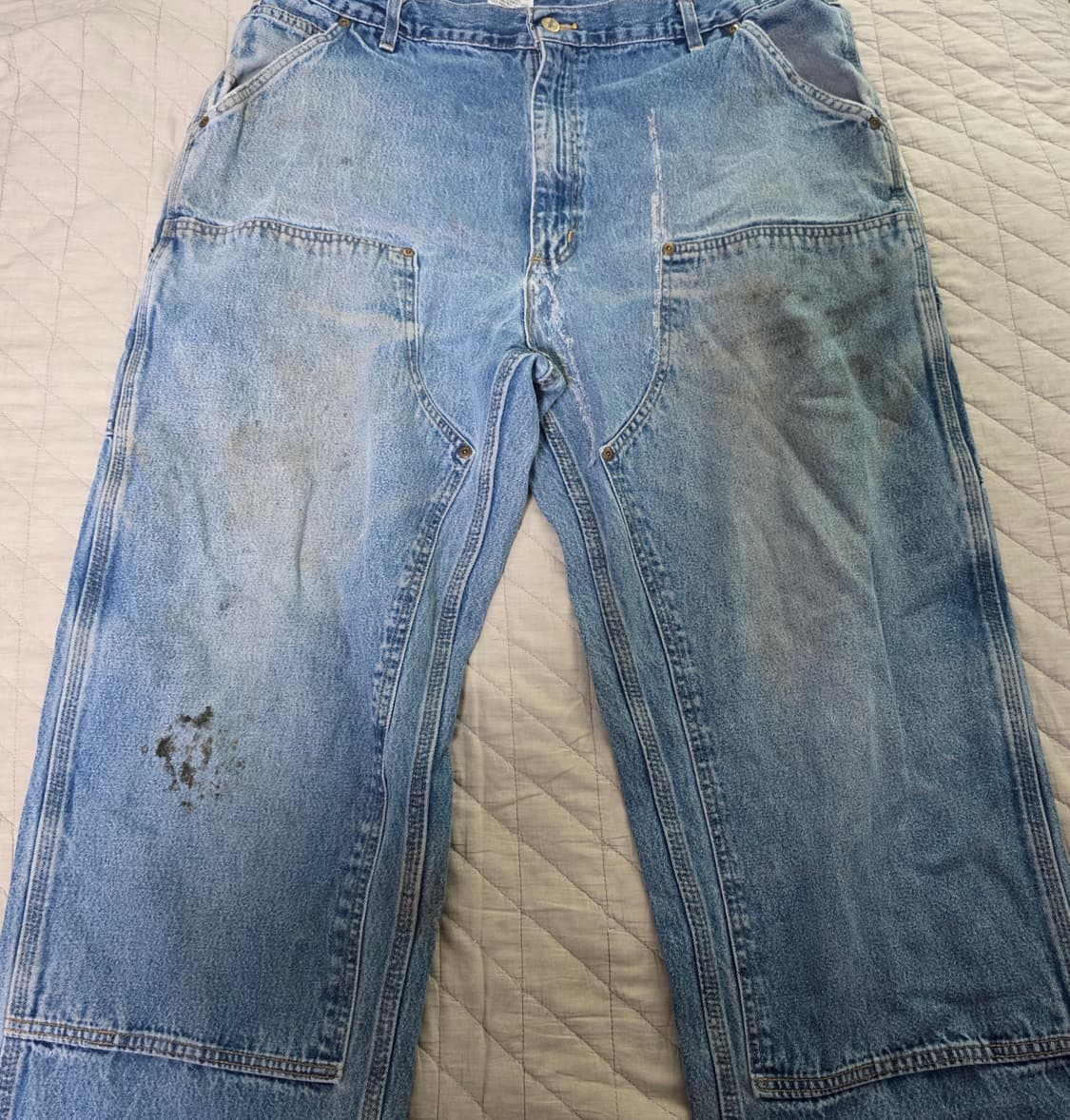 [42X34] 00s 칼하트 더블니 B273DST 데님팬츠 트래쉬 B13 상품이미지1