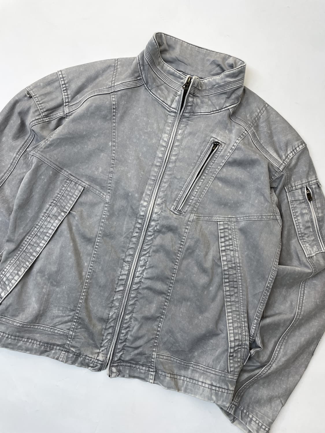 넥스트워커즈x필드코어 워시드 코튼 바이커 자켓 상품이미지2