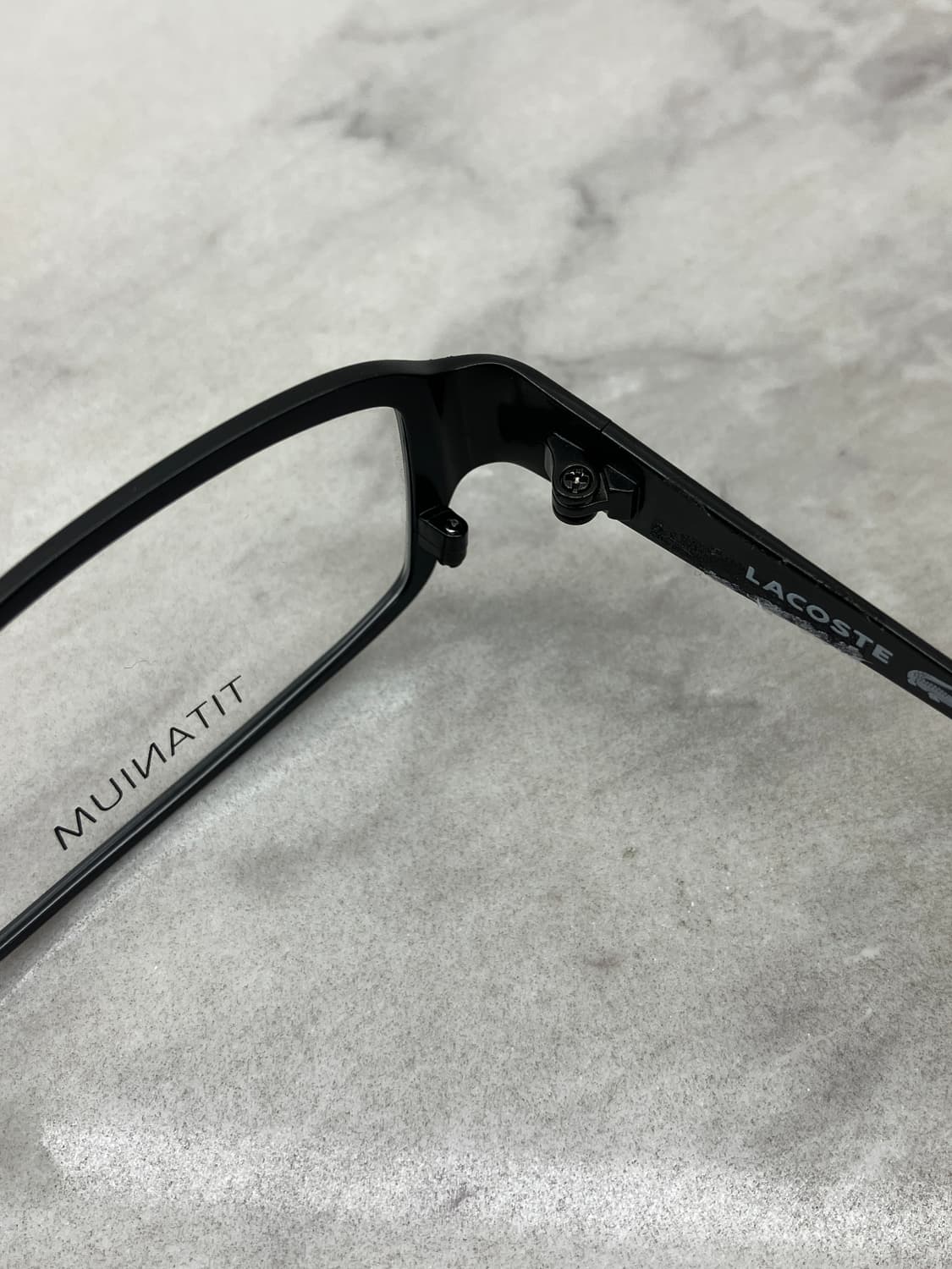 라코스테 LACOSTE 블랙실버 소프트 스퀘어 메탈테 안경 상품이미지3