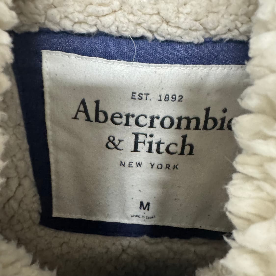 아베크롬비 아치로고 양털 후드집업 상품이미지3