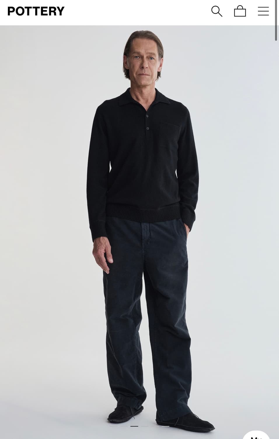 (미착용새상품)포터리 원워시드 컴포트 데님 - 블루 블랙 (4사이즈) 상품이미지4