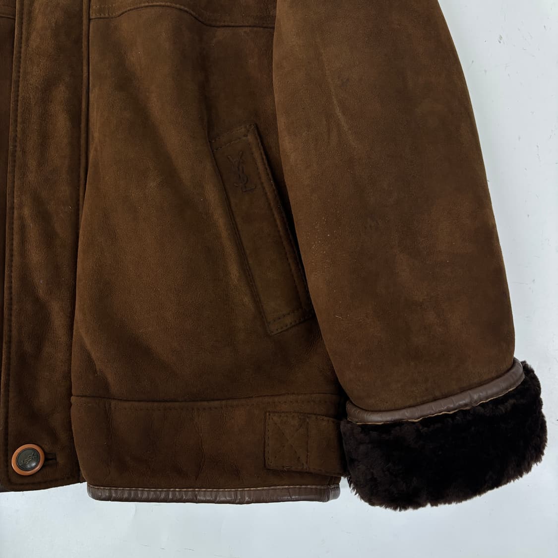 입생로랑 양피양모 스웨이드 무스탕 상품이미지3