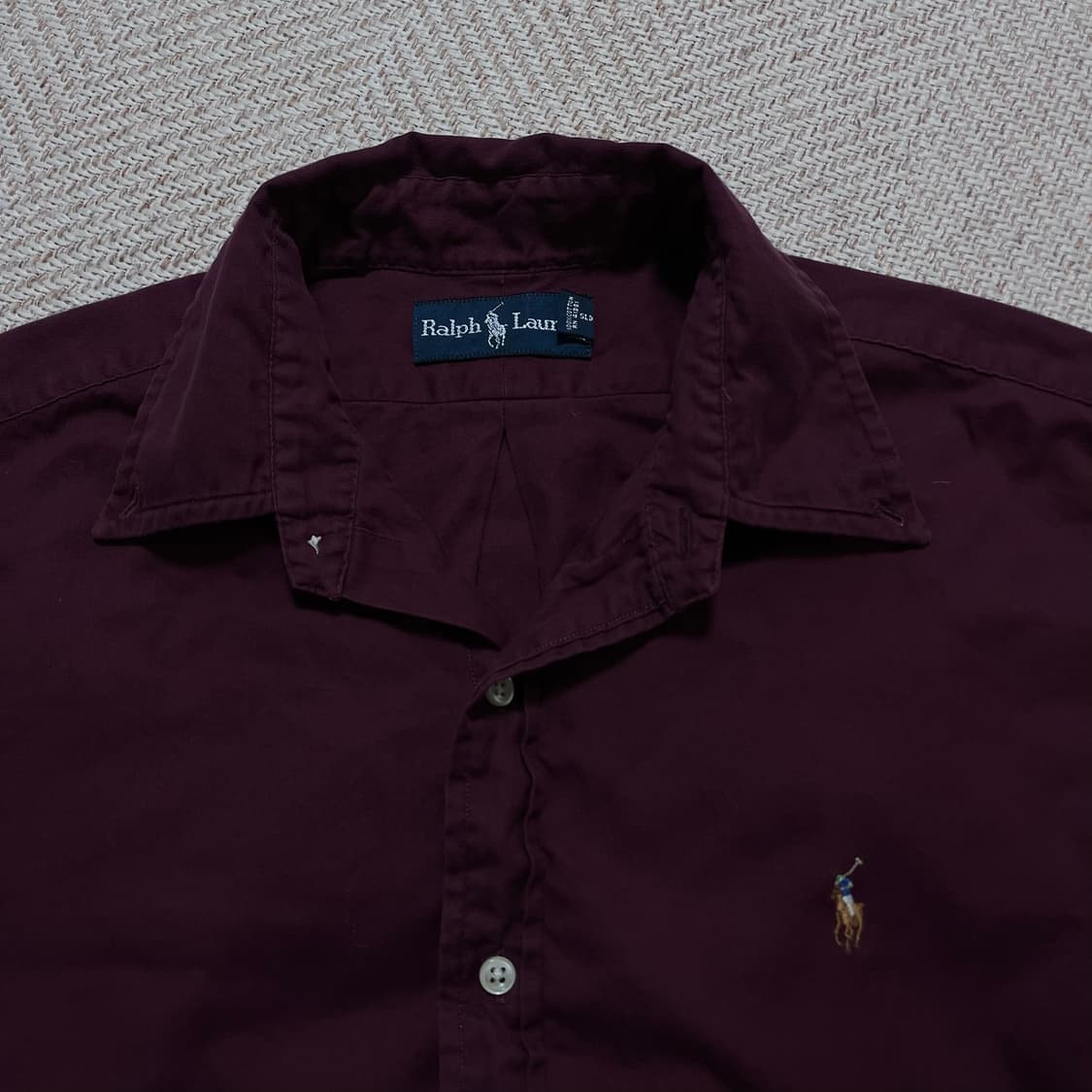[정품] 폴로 버건디 / 멀티포니 셔츠 [ M ] 상품이미지4