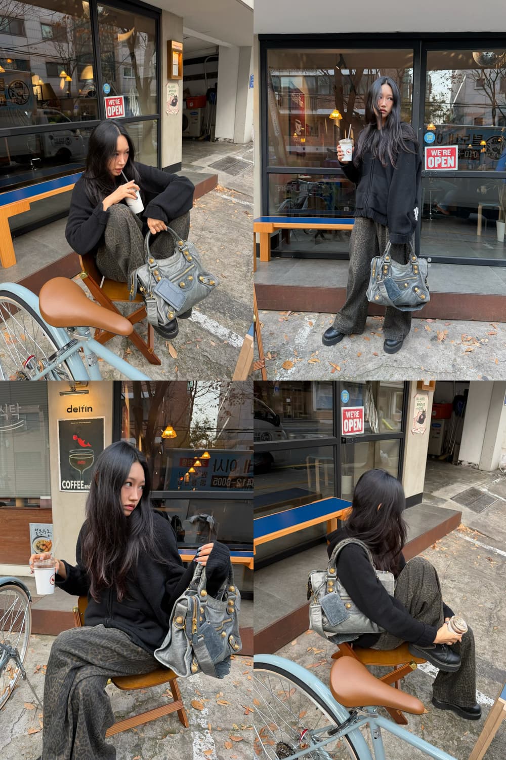 발렌시아가 자이언트 모터 시티백 그레이 상품이미지2