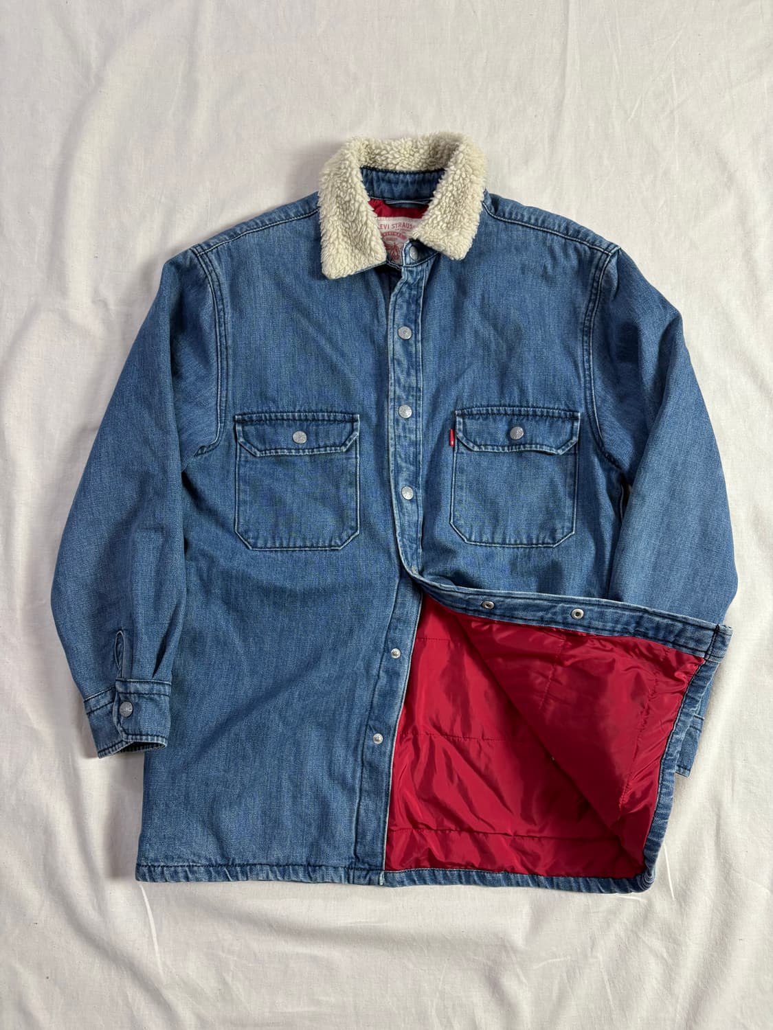 Levis 리바이스 쉐르파 누빔 데님 자켓 S 상품이미지1