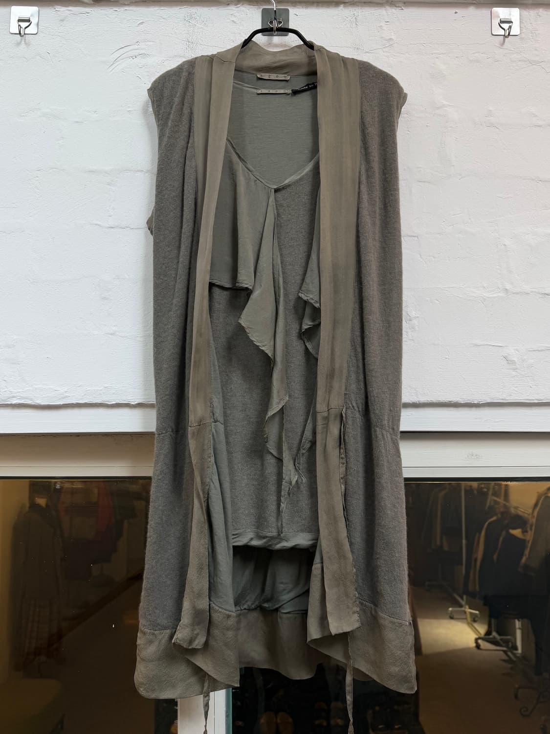 120% Lino Italy 실크 드레이프 슬리브리스 울 혼방 XS 상품이미지8