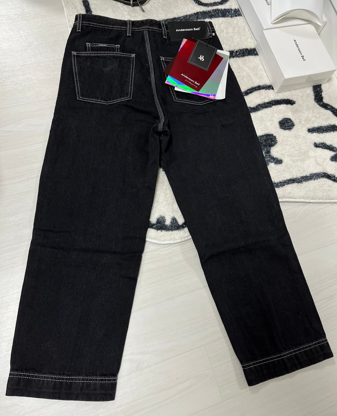 앤더슨벨 스티치 크롭 데님 S 새제품 상품이미지5