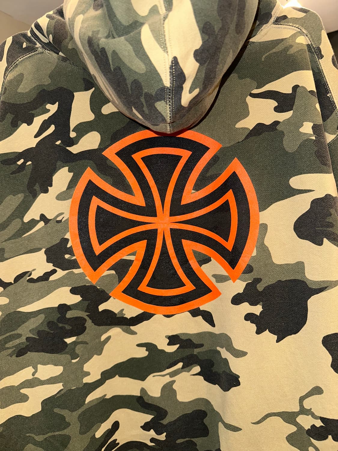 Independent camo pattern logo Hood sweat 상품이미지9
