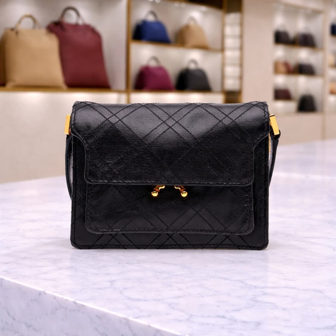 [S급] 마르니 스티치 트렁크백 미니 판매합니다!!! 상품이미지1