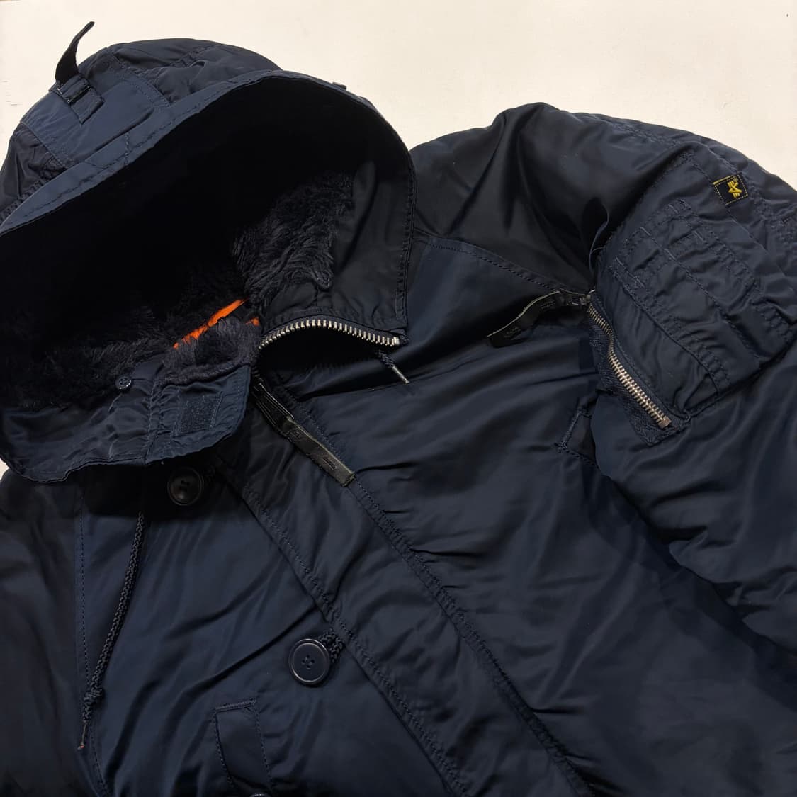 [L] 알파인더스트리 N3B 네이비 패딩 코트 B907 상품이미지3
