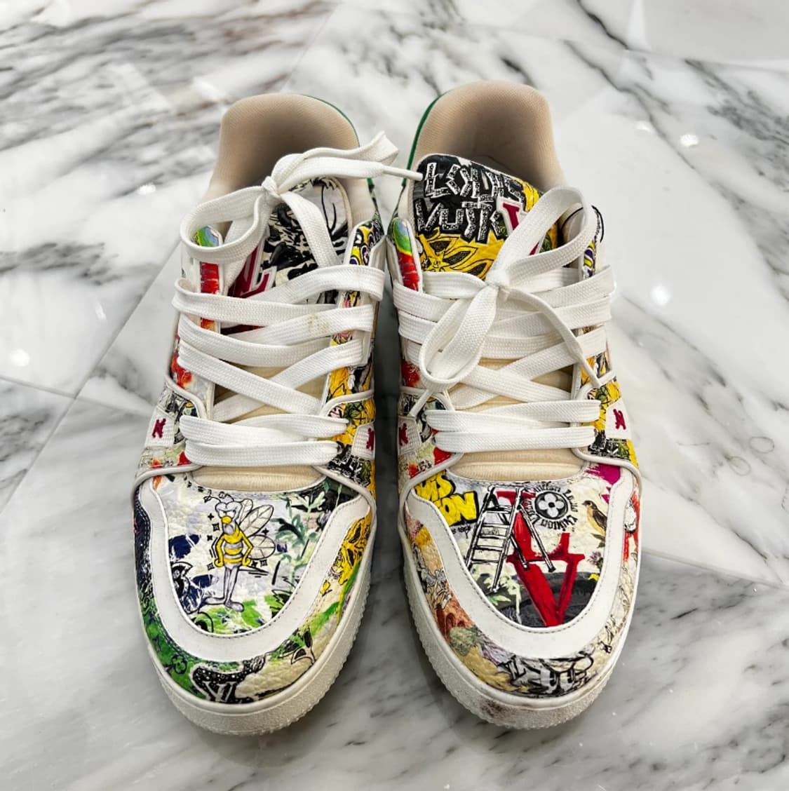 [정품] 루이비통 카툰 그래피티 레더 스니커즈 (Size 41) 상품이미지1