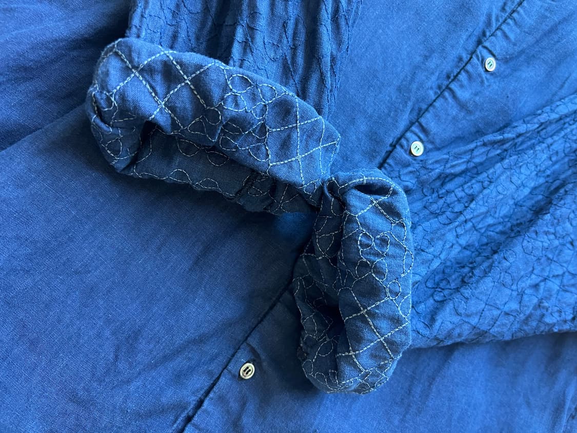 Nestrobe confect 헴프 인디고 다이 셔츠  상품이미지6