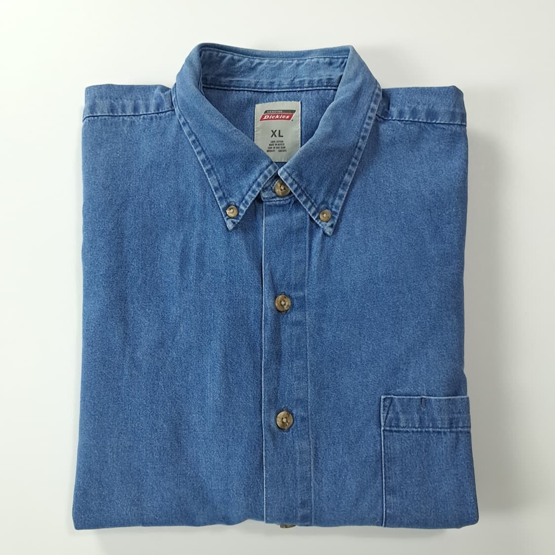 CK377 XL 디키즈 90s 버튼다운 중청 데님 셔츠 남방 상품이미지8