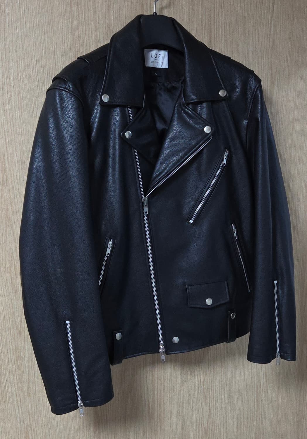(착샷) 로파이 가죽자켓 바이커 소가죽 상품이미지2