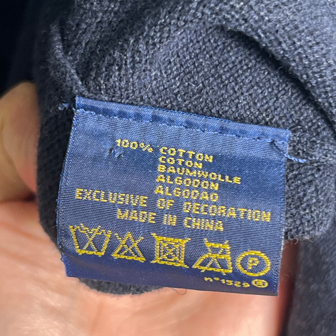 폴로 랄프로렌 네이비 니트 풀 집업 스웨터 L 상품이미지8