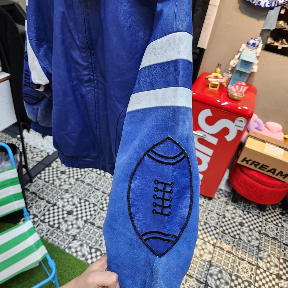 일본 빈티지 스트릿 돈피 가죽 스타디움 재킷 상품이미지8