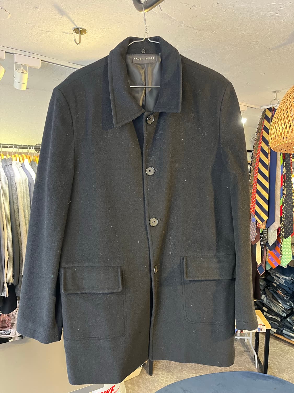 클럽 모나코 울 코트 블랙 상품이미지1