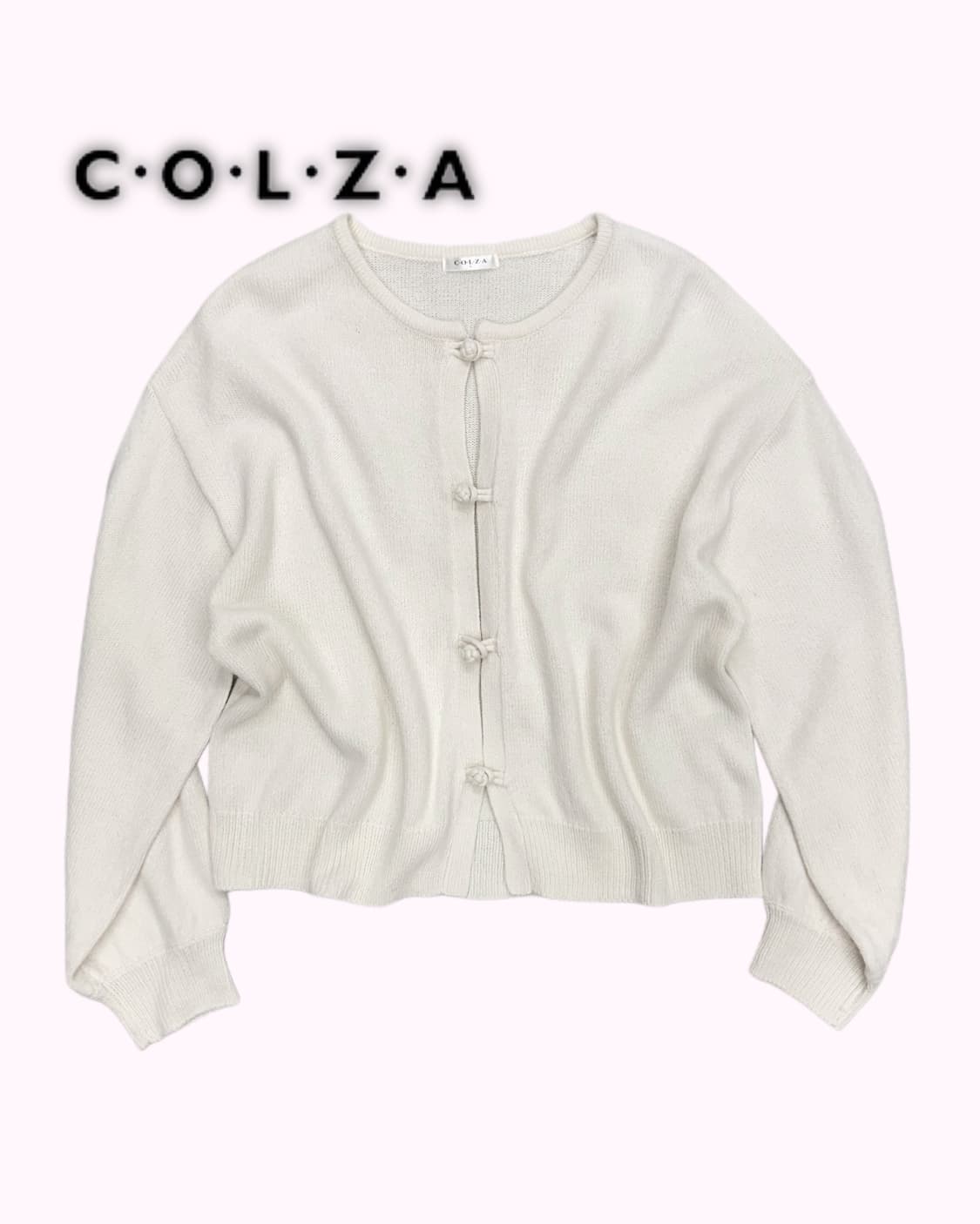 COLZA knot button knit cardigan 상품이미지1