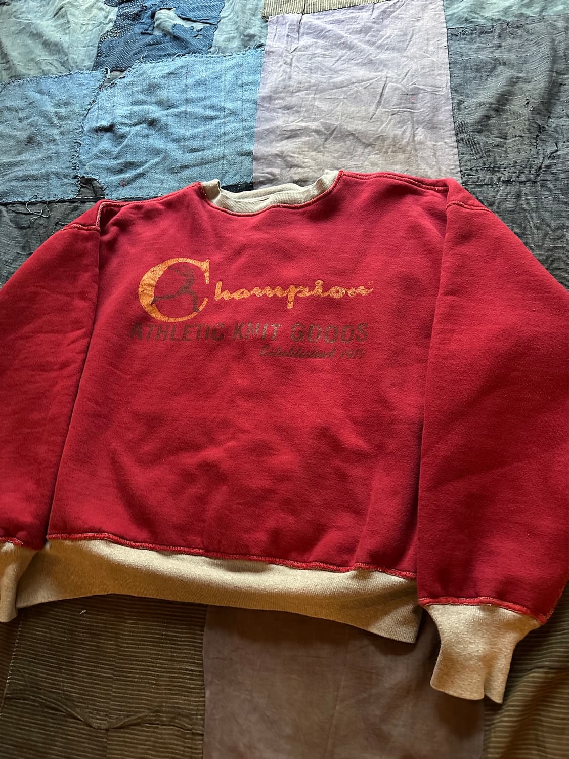 90s USA 빈티지 챔피온 더블페이스 스웻 셔츠 상품이미지2