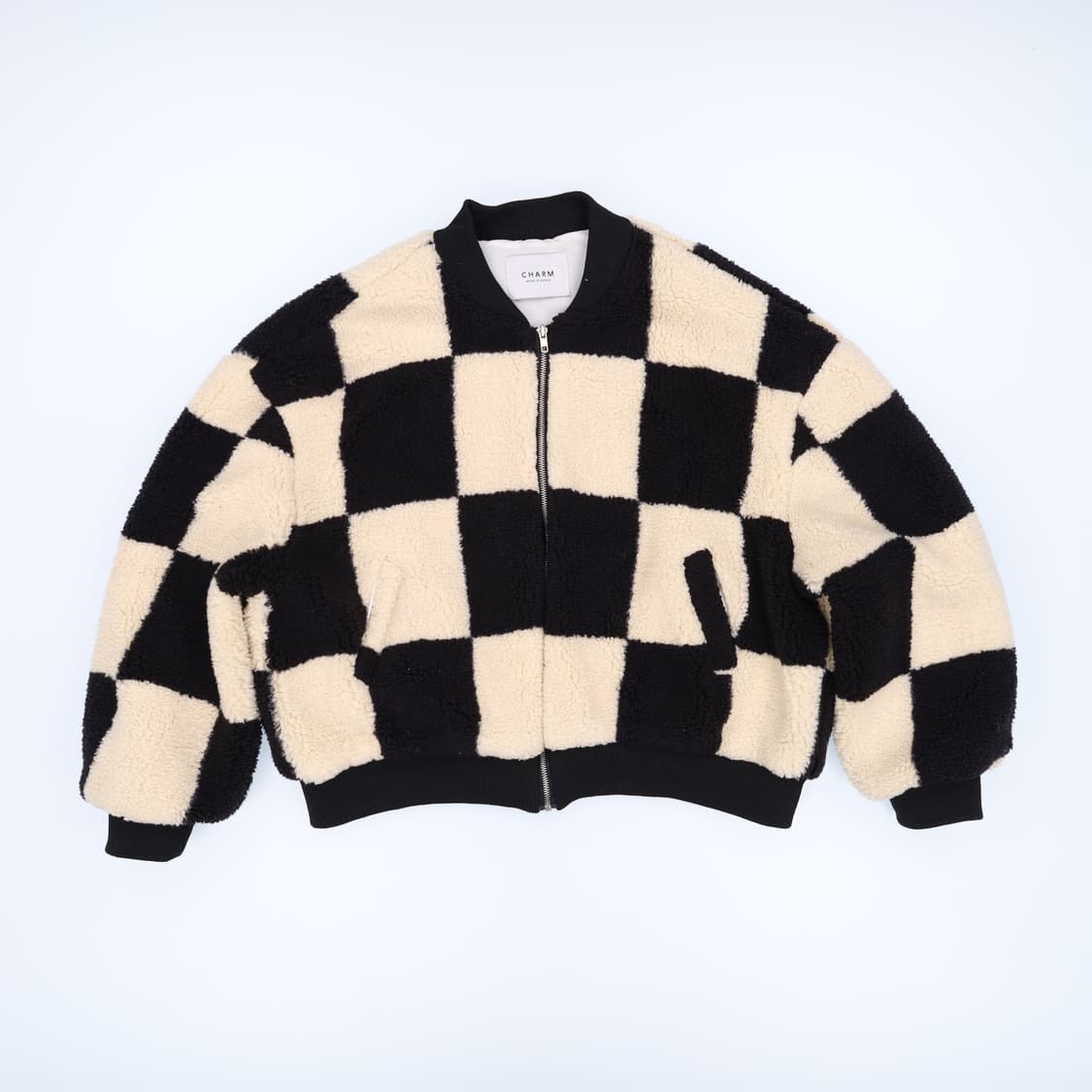 [55-66정도] 참스 여성 체크 플리스 자켓 0119H1 상품이미지1