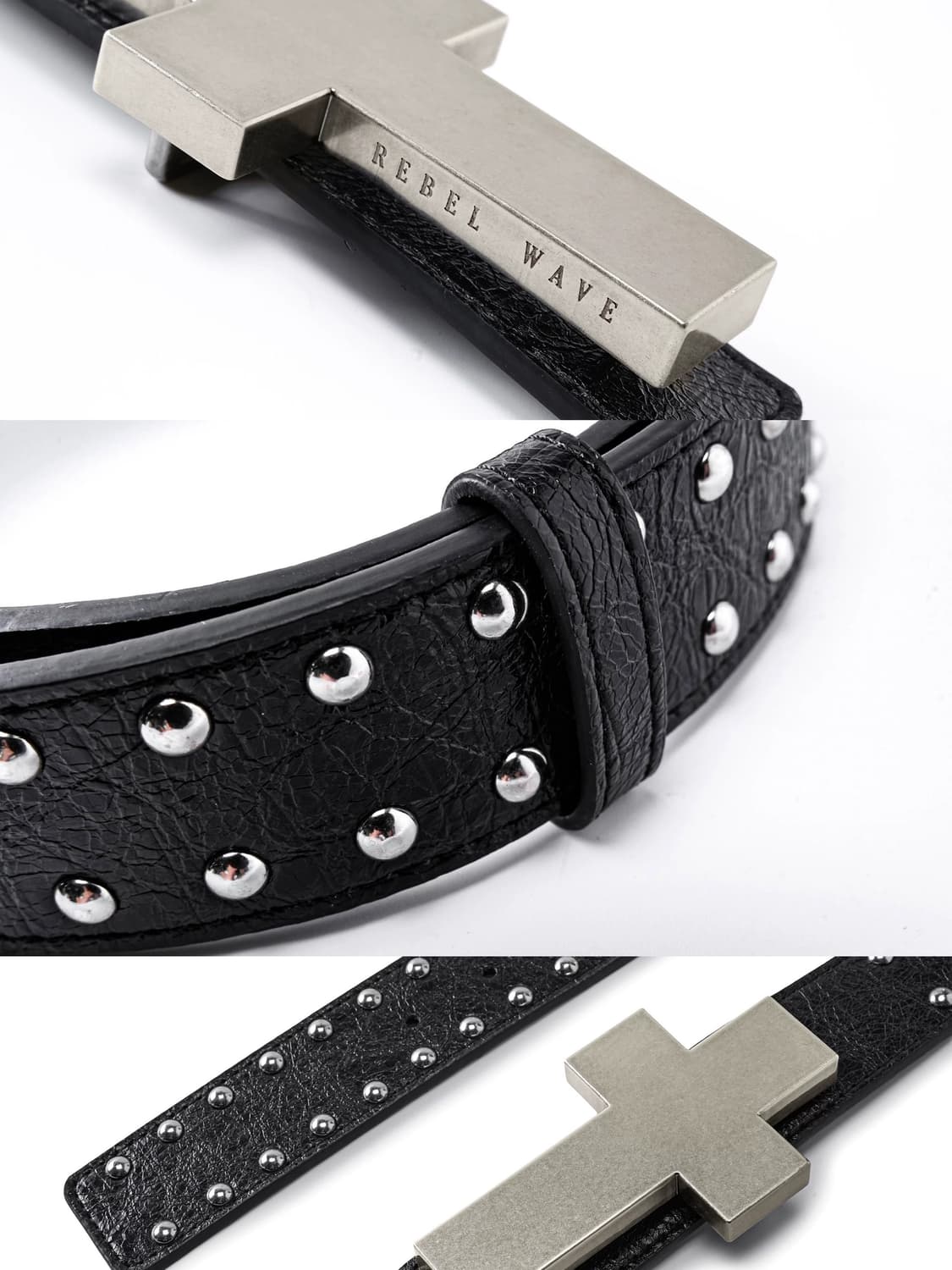 Cross Bolt Stud Belt 상품이미지3