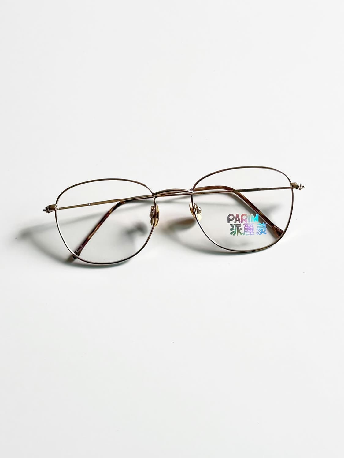90s PARIM 골드 슬림 오벌 메탈 프레임 빈티지 안경 상품이미지2