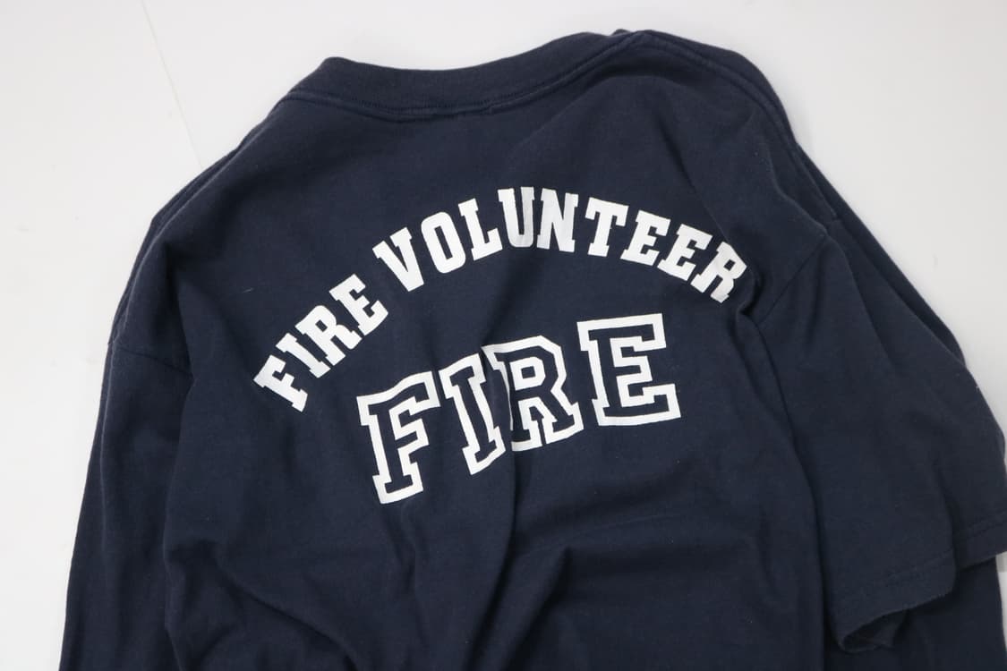 앤빌 빈티지 ECHIGAWA 소방대 그래픽 네이비 티셔츠 (L) 상품이미지3