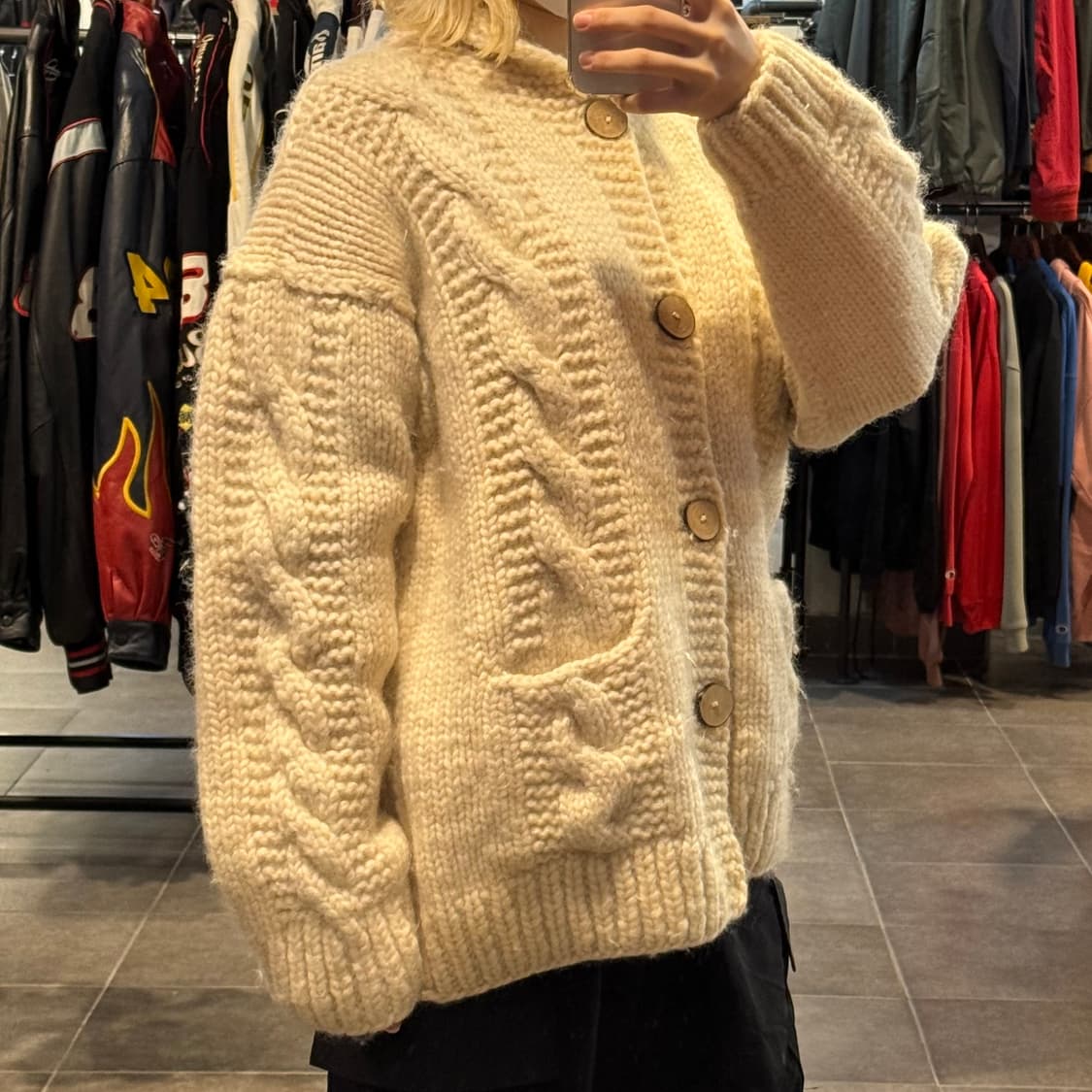 [NO.9] VTG 꽈배기 니트 가디건 상품이미지3