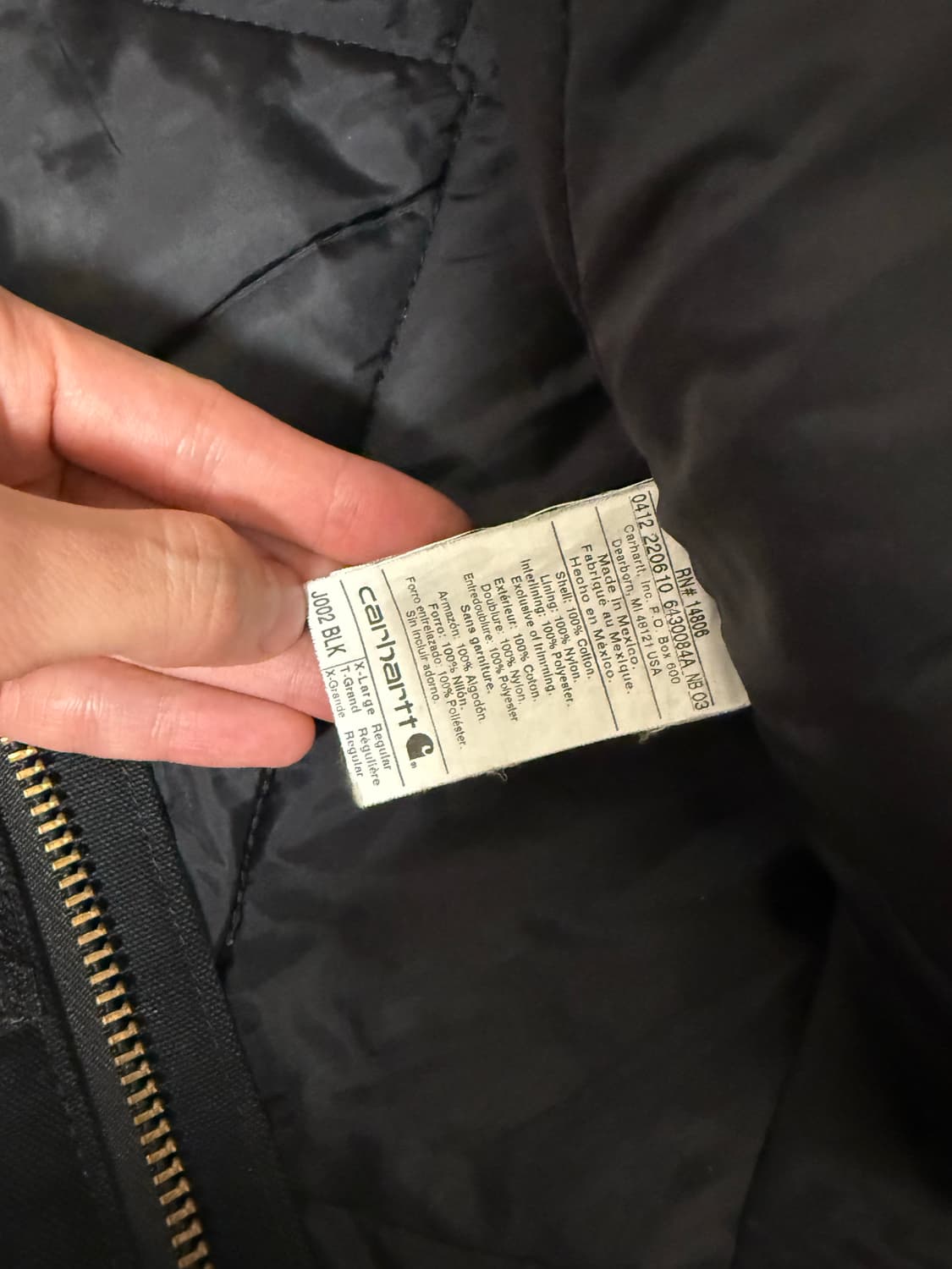 칼하트 아크틱 디트로이트 j002 j02 블랙 blk 상품이미지5